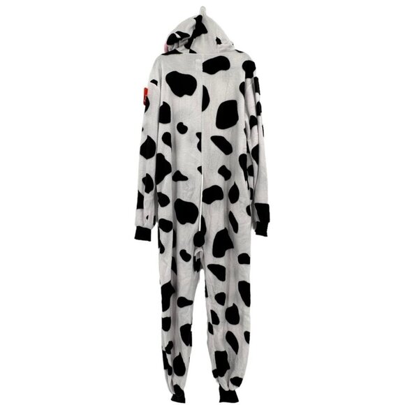 Silver Lilly Funziez Cow One Piece Zip Up Costume Size Large Animals PJs - Picture 3 of 6